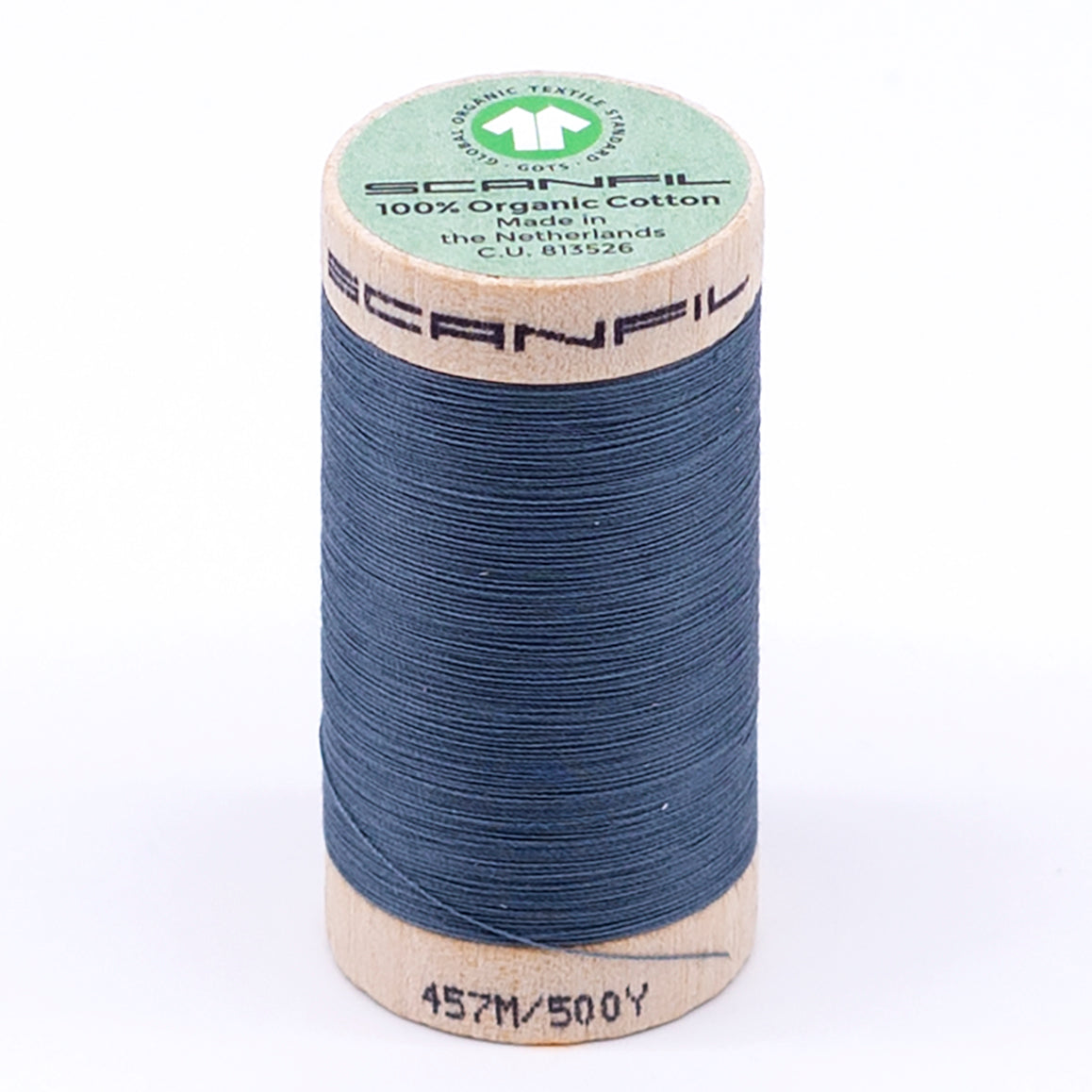 Organic Cotton Spool 50/2 WT | 500 YD | Aegean Blue 4819 – Scanfil ...