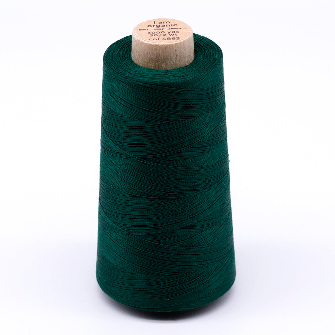 Organic Cotton Cone 30/2 WT | 3000 YD | Galapagos Green 4863 – Scanfil ...