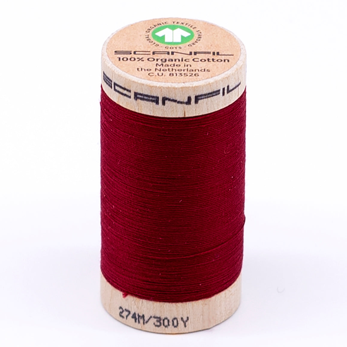 Organic Cotton Spool 30/2 WT | 300 YD | Crimson 4806 – Scanfil Thread Shop