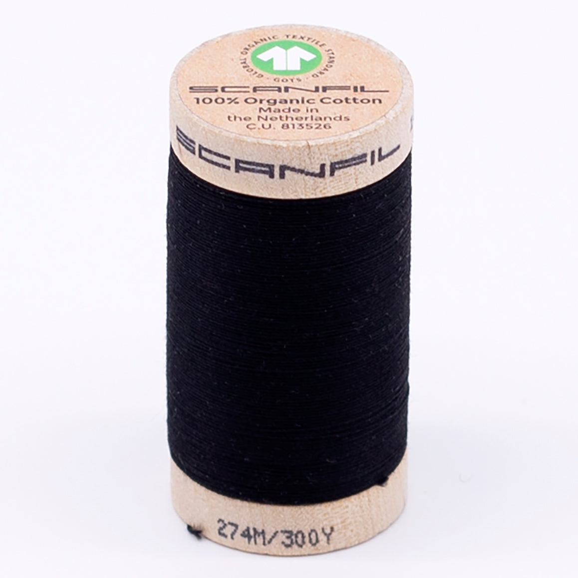 Organic Cotton Spool 30/2 WT | 300 YD | Jet Black 4808 – Scanfil Thread ...