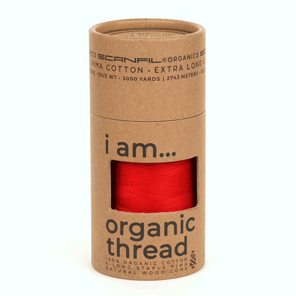 Mtakee 　SACRA H.COUNT COTTON Organic Cotton Cone 30/2 WT | 3000 YD | Crimson 4806 – Scanfil