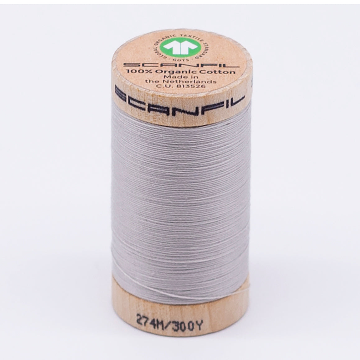 Organic Cotton Spool 30/2 WT | 300 YD | Silver Cloud 4856 – Scanfil ...