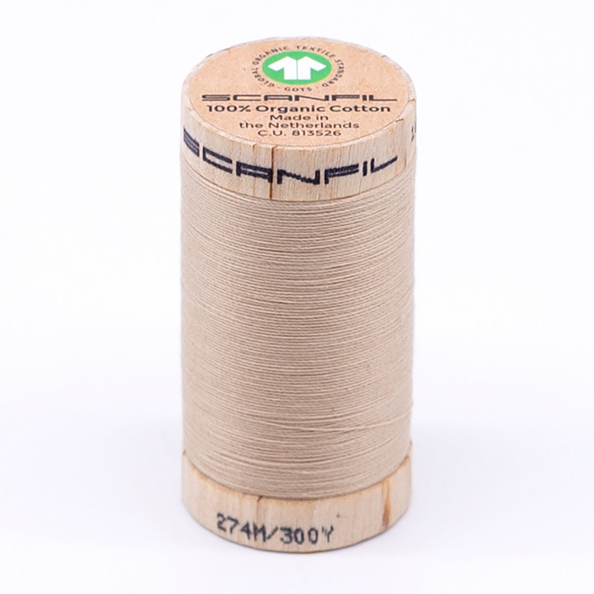 Organic Cotton Spool 30/2 WT | 300 YD | Ivory Cream 4873 – Scanfil ...