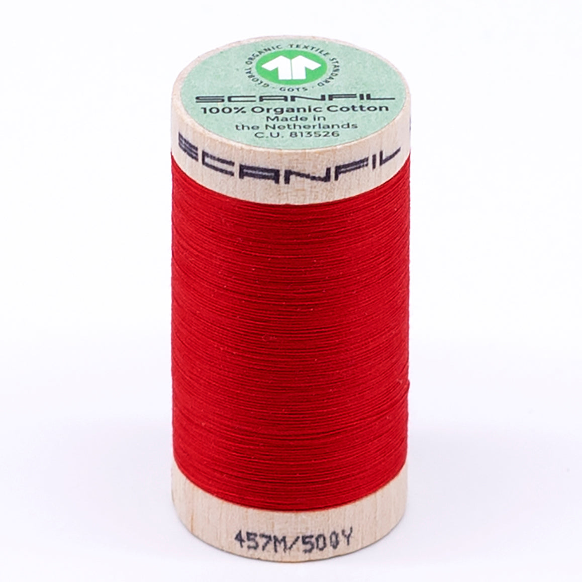 Organic Cotton Spool 50/2 WT | 500 YD | High Risk Red 4805 – Scanfil ...