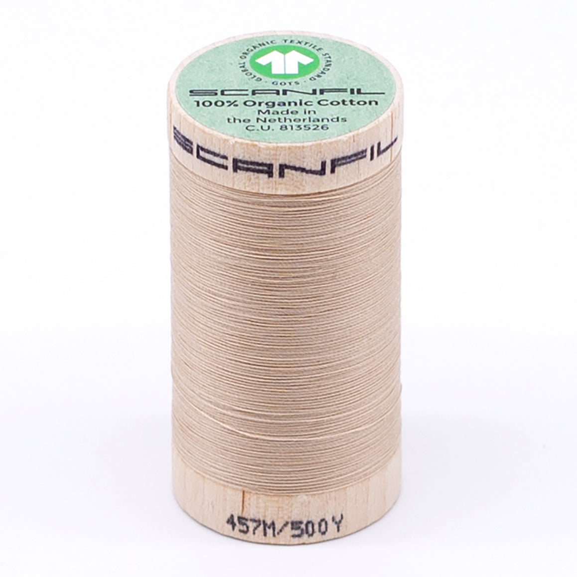 Organic Cotton Spool 50/2 WT | 500 YD | Ivory Cream 4873 – Scanfil ...