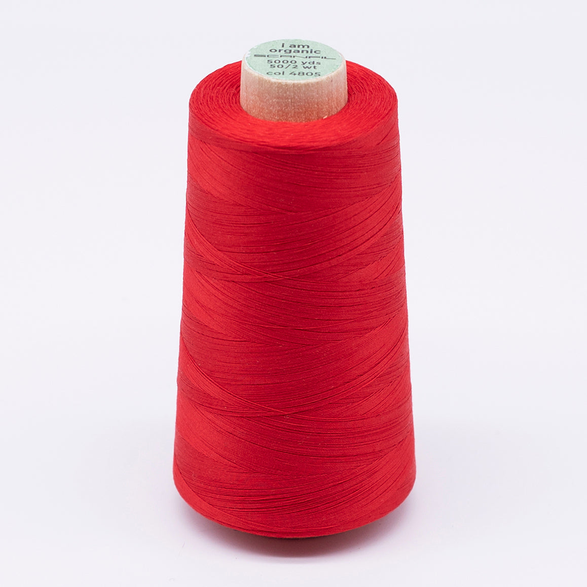 Thread Red Cone Organic Cotton Cone 50/2 WT | 5000 YD | High Risk Red 4805 – Scanfil ...