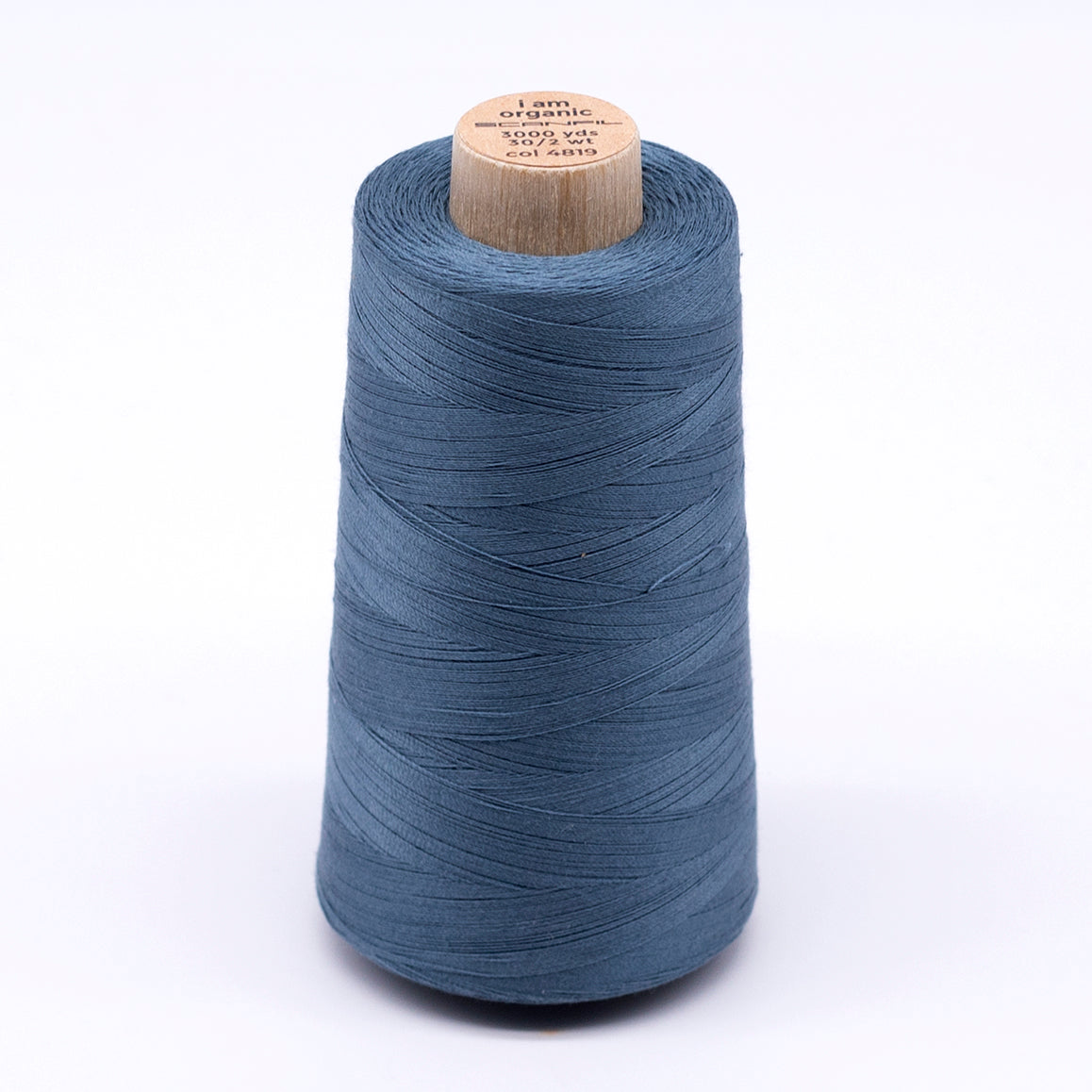 Organic Cotton Cone 30/2 WT | 3000 YD | Aegean Blue 4819 – Scanfil ...