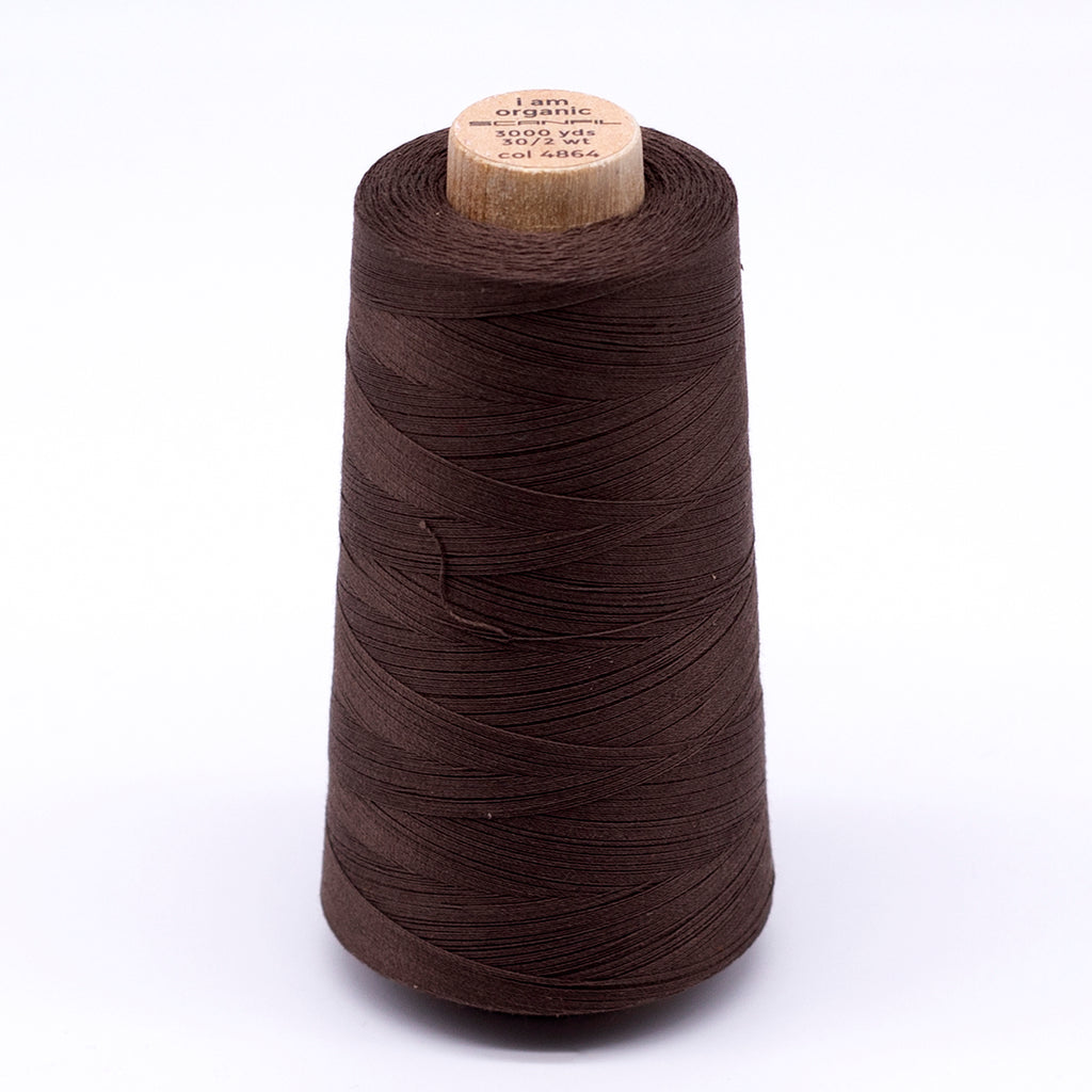 Organic Cotton Cone 30/2 WT | 3000 YD | Coffee Liqueur 4864